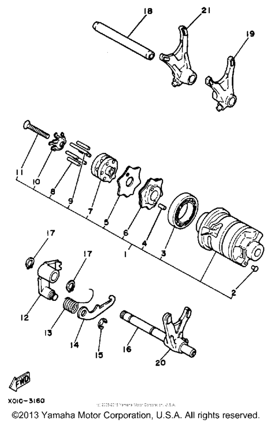 Shift cam - fork