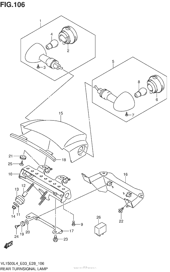 Rear Turnsignal Lamp (Vl1500Bl4 E28)