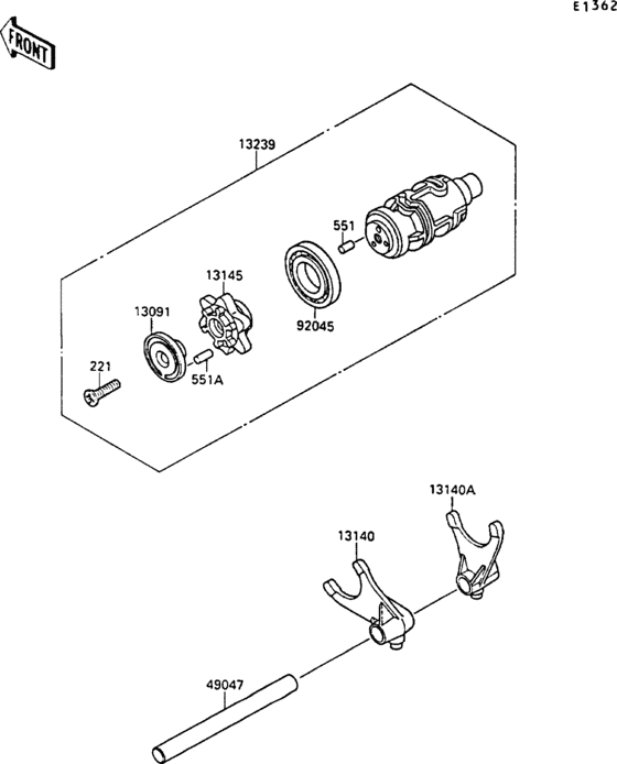 Change drum/shift fork