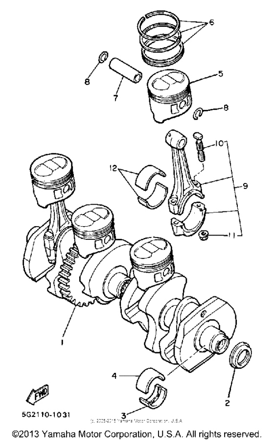 Crankshaft-piston