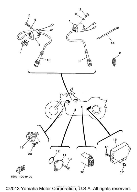 XVS650A Электрика