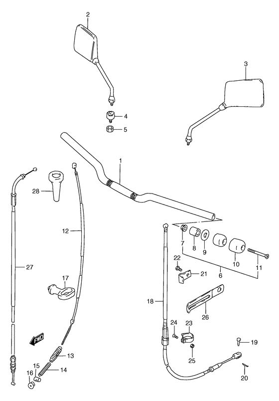 Handlebar - front cable