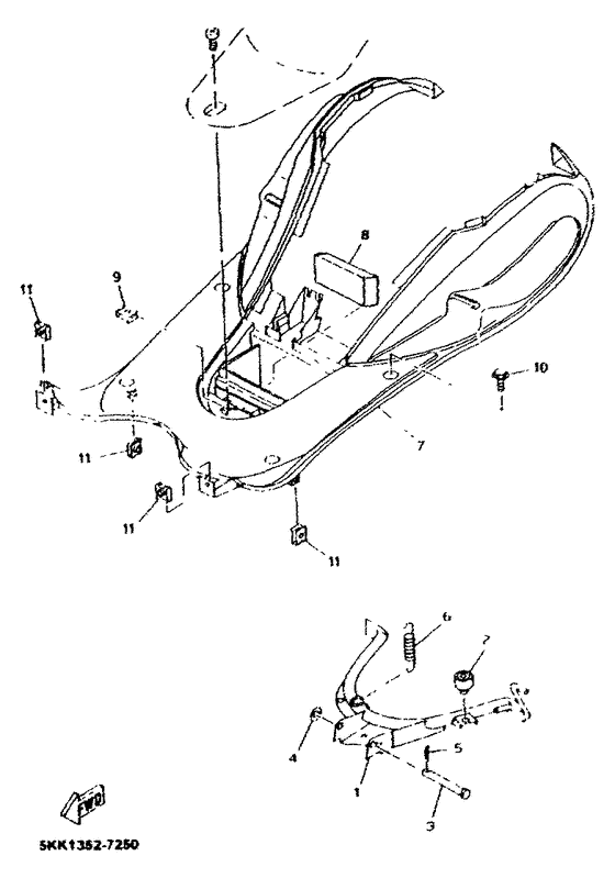 YN100 Stander. fussraste