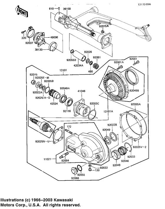 Drive shaft/final gears