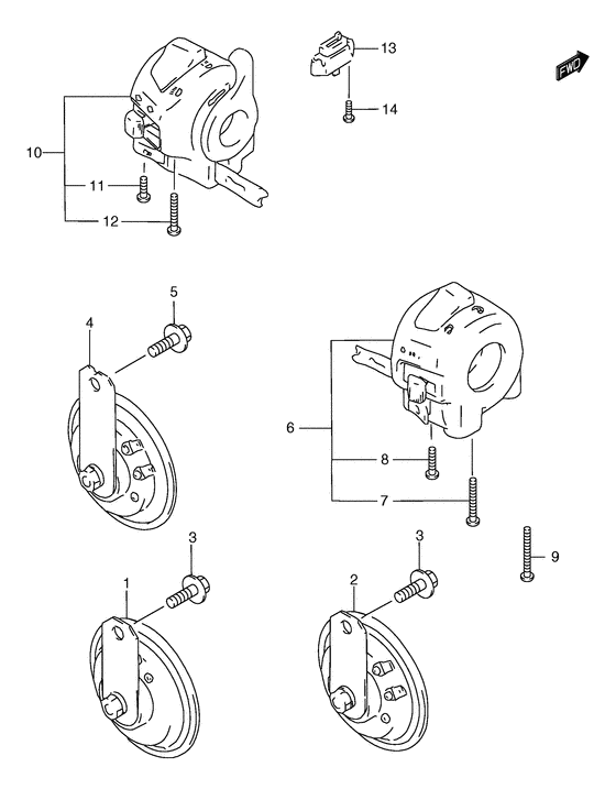 Horn/handle switch