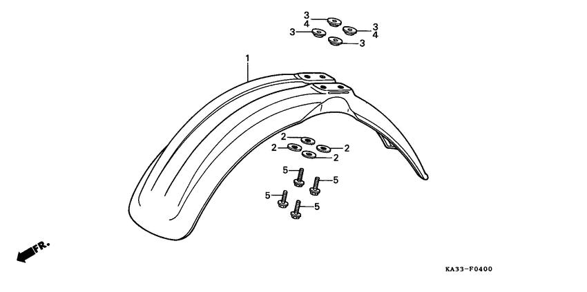 CR125R Переднее крыло