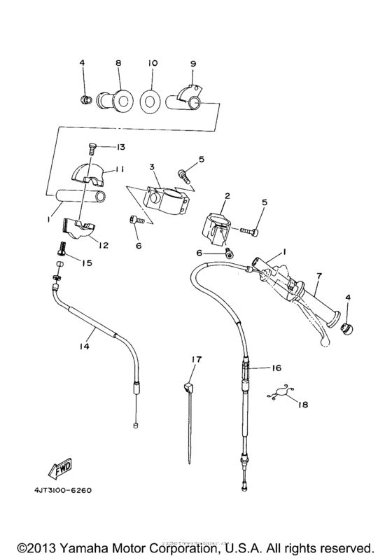 Steering handle. cable