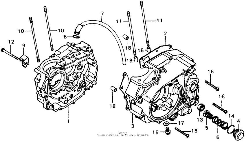 Right & left crankcase