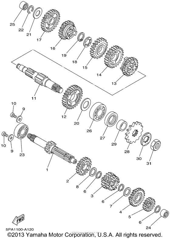 YZ85P Трансмиссия