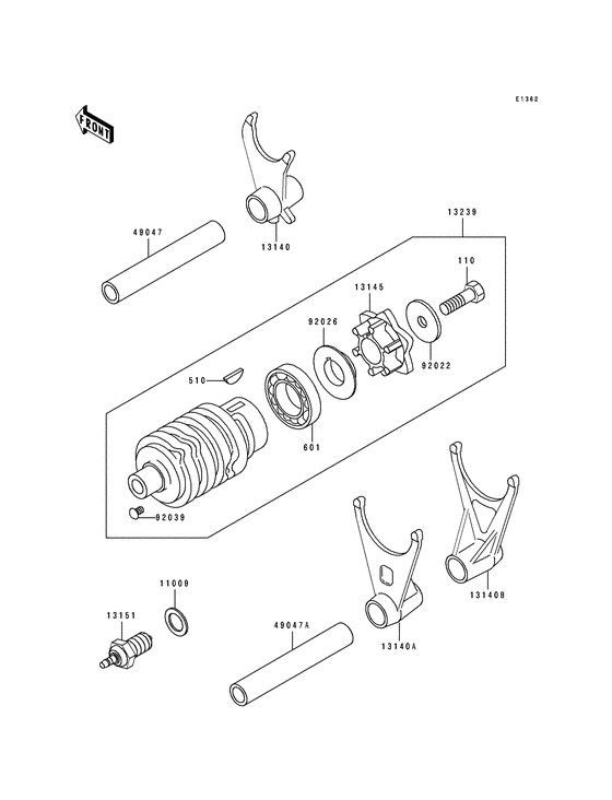 Change drum/shift fork