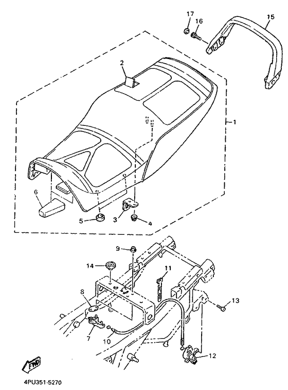 XJR1200 Сиденье