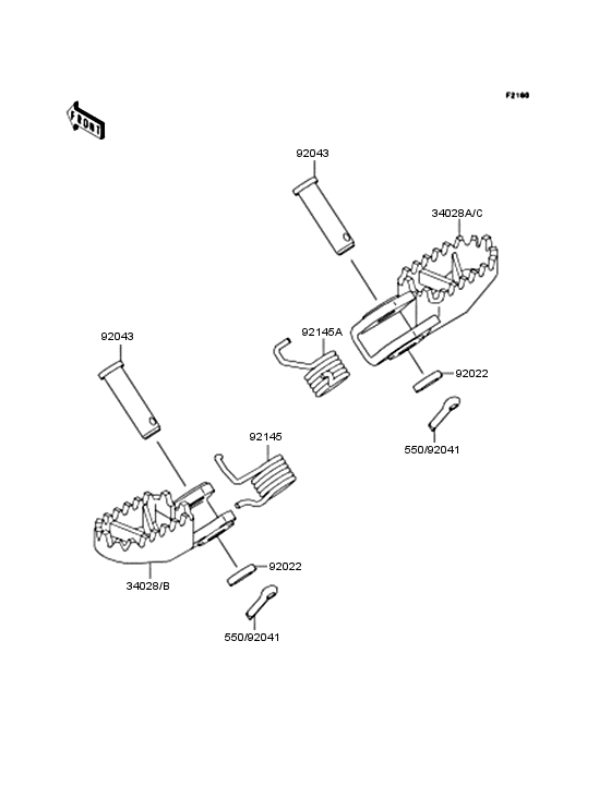 KX65 Подножки