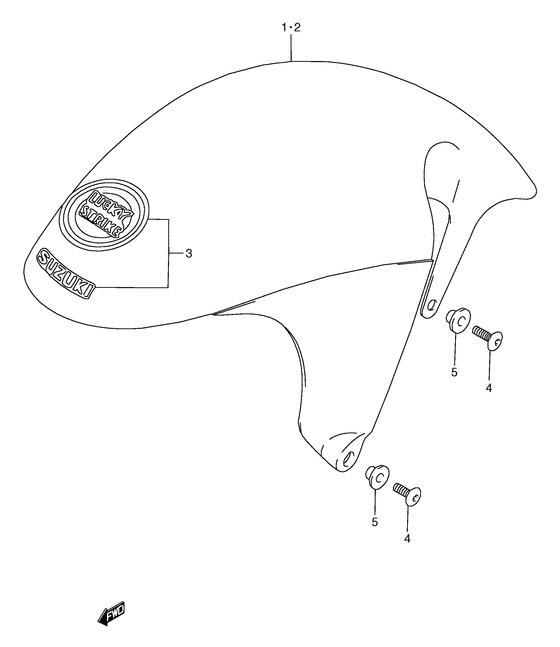 RGV250 Переднее крыло