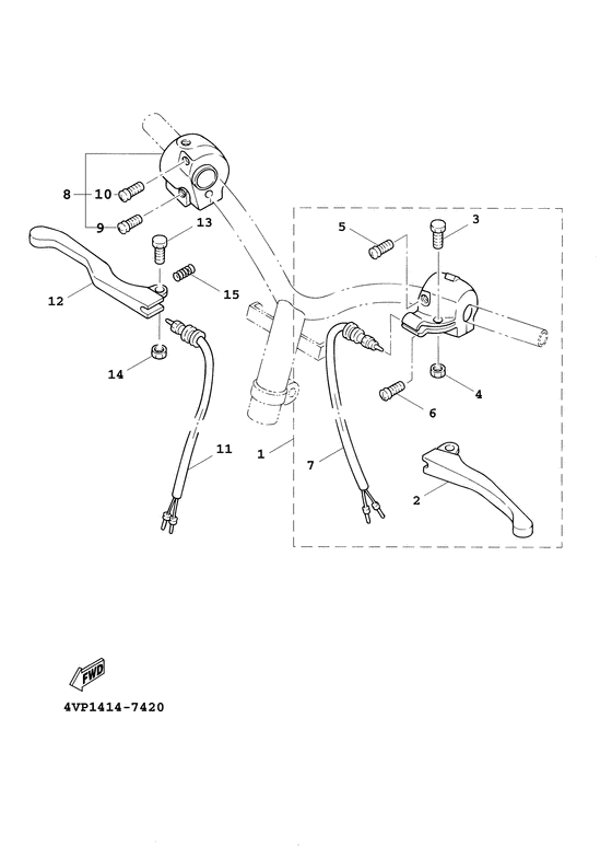 Handle switch. lever