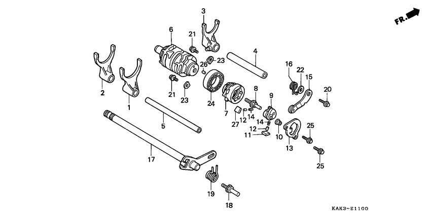 Shift drum/shift fork