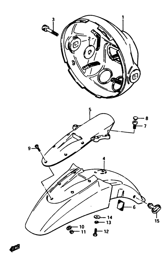 Headlamp housing - front fender