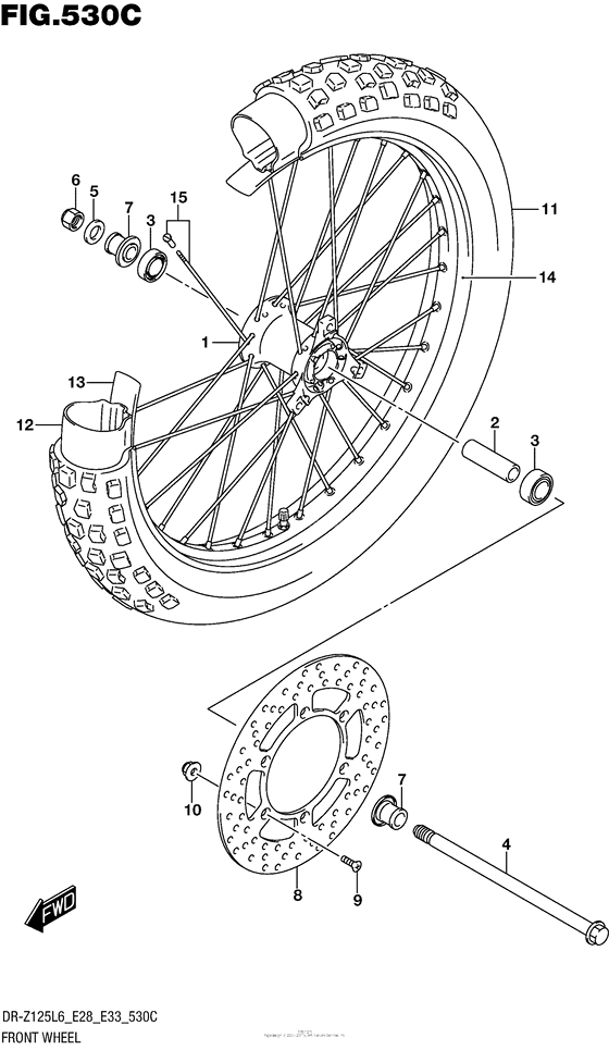 Front Wheel (Dr-Z125Ll6 E33)