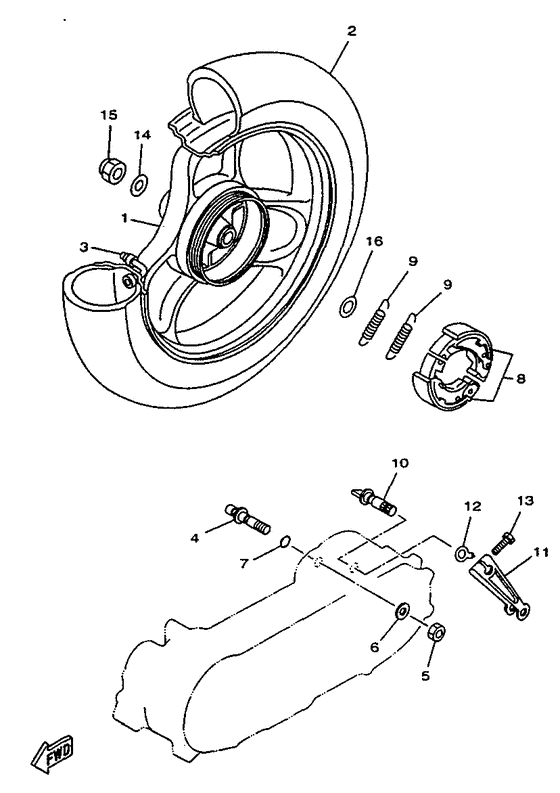 YN50R Переднее колесо