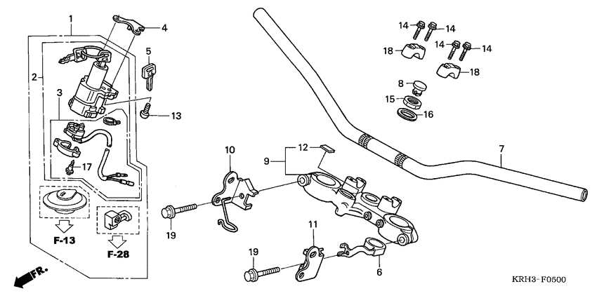 Handle pipe/top bridge