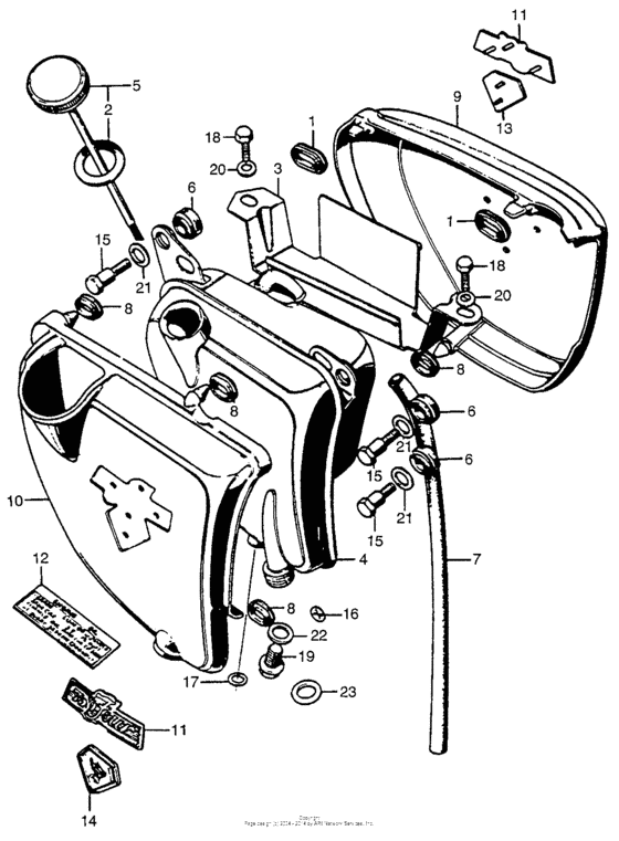 Oil tank + tank & battery cover