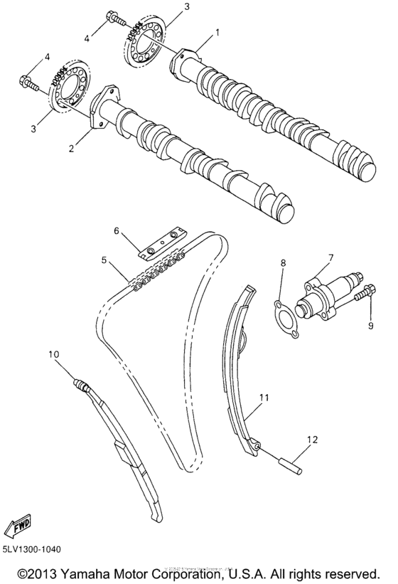 FZS1000N Цепь механизма газораспределения