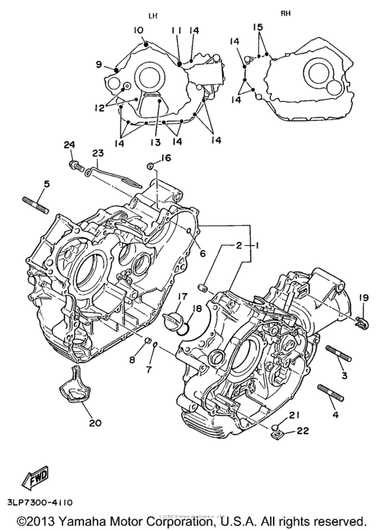 XV1100HC Картер двигателя