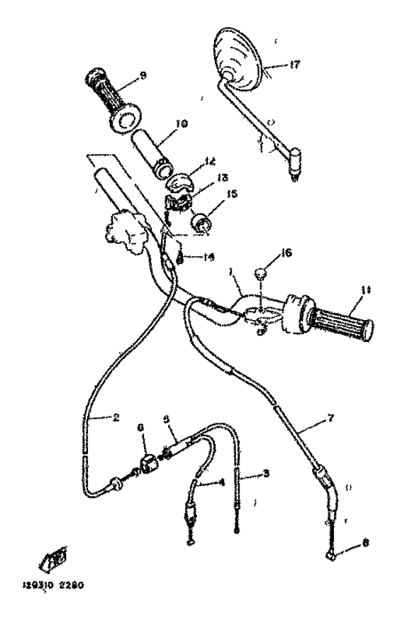 Handlebar. cable