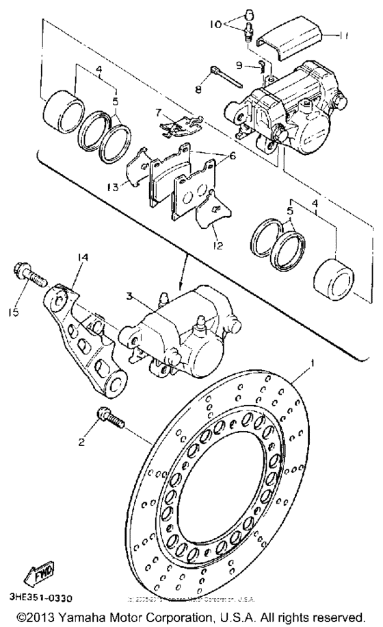 FZR600RAC Задний суппорт