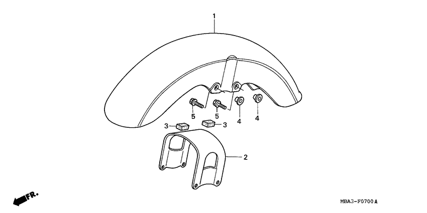 VT750C Переднее крыло