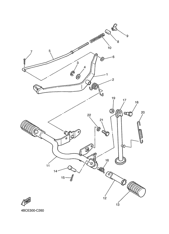 PW80 Stand & footrest