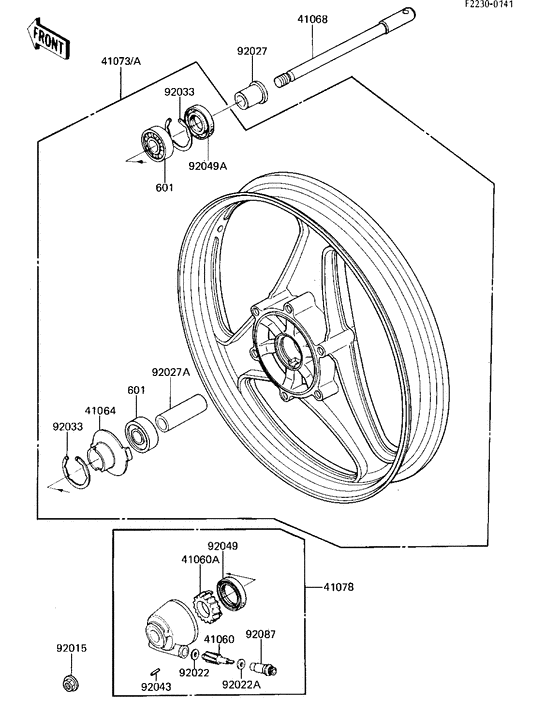 Front wheel/hub
