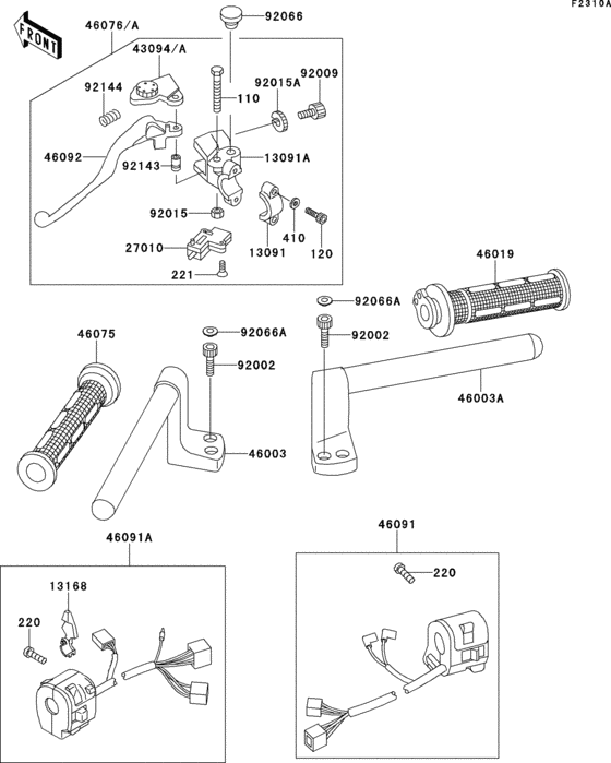 Handlebar(ex250-h2-h5)