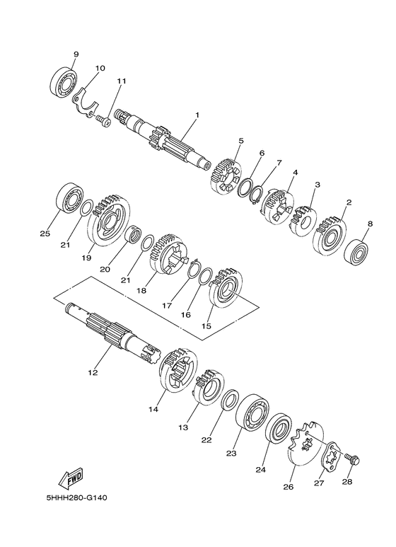 TTR125L Трансмиссия