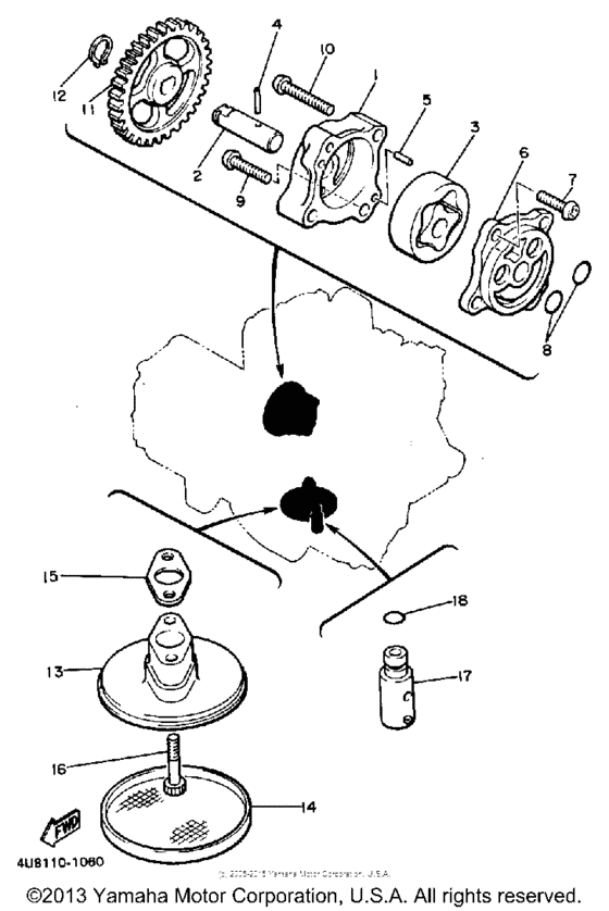 FJ600N Масляный насос