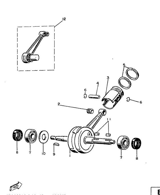 ME50 Коленчатый вал и поршни
