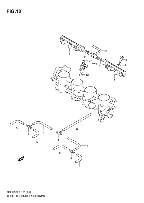 Throttle body hose/joint