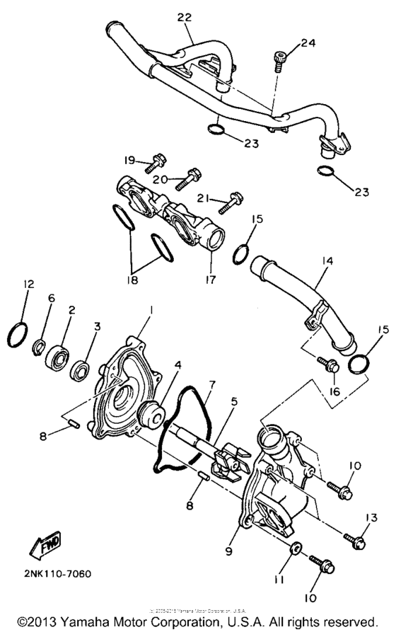 FZR750RU Водяной насос