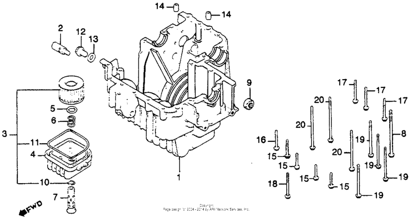 Lower crankcase