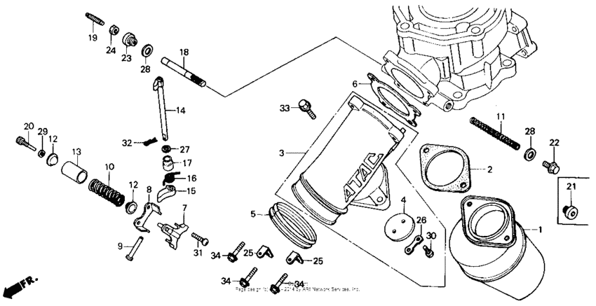Exhaust manifold 84-86