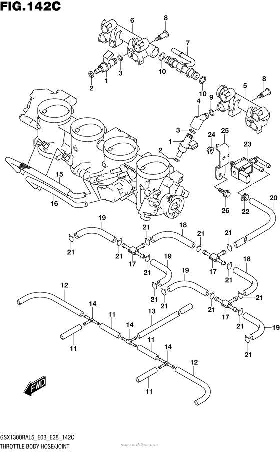 Throttle Body Hose/joint (Gsx1300Ral5 E33)