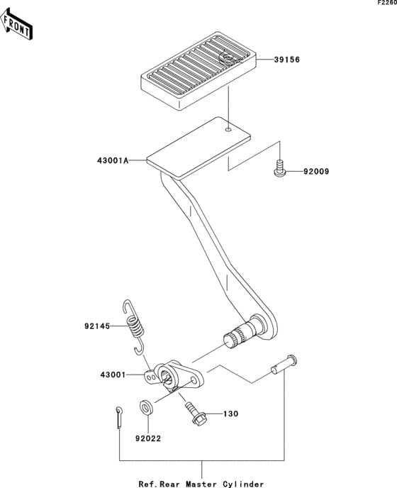 VN1500 Педаль тормоза