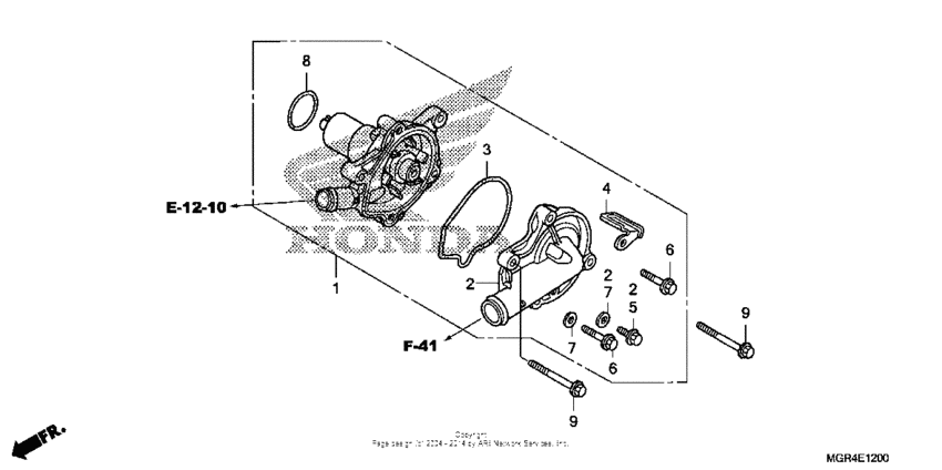 VT750RS Водяной насос