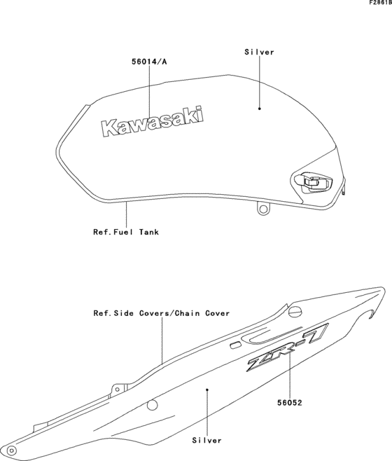 ZR750 Decals(silver)