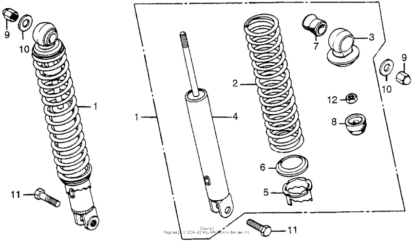 Rear shock absorber (2)
