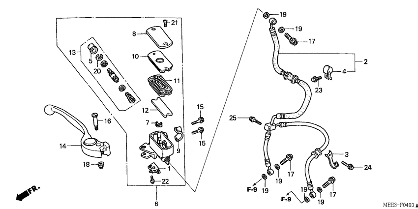 Fr. brake master cylinder