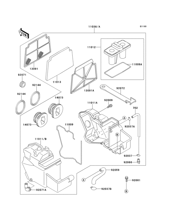 EX250 Воздушный фильтр