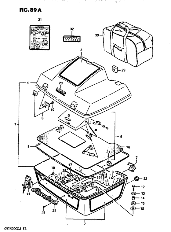 Travel trunk model j