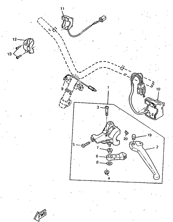 Handle switch. lever