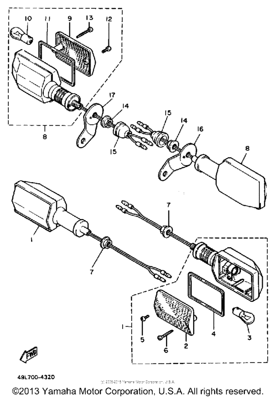 XT600T Поворотники