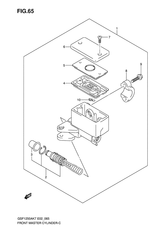 GSF1250 Передний тормозной цилиндр